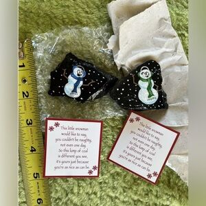 Ganz Christmas Lumps of Coal Hand Painted and Signed NEW! Dirty Santa Gag Gift